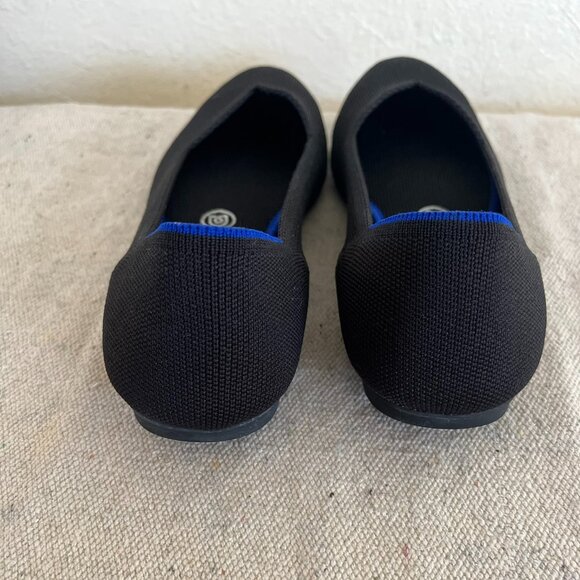 Rothy's Woman's Black The Flat Classic Shoes SZ 8 - Picture 3 of 13